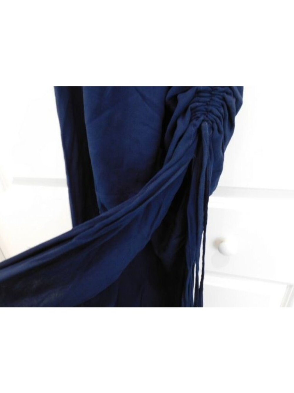 LA MADE size SMALL Allure Cinched Twill Dress in Navy Blue NEW - Picture 5 of 9